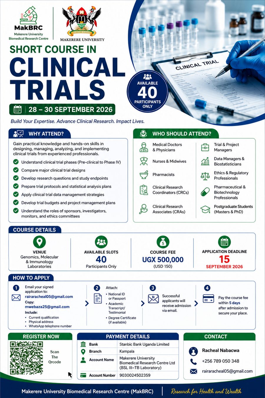 Short Course in Clinical Trials poster